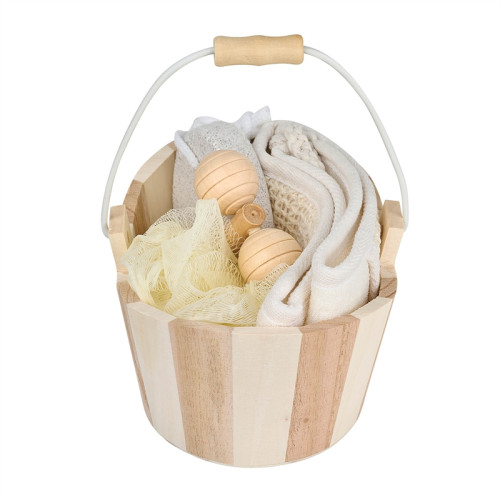 Serene 4-Piece Spa Kit in Wooden Bucket Serene 4-Piece Spa Kit in Wooden Bucket