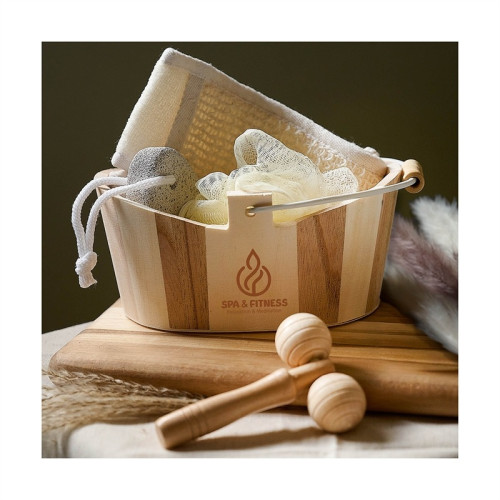 Serene 4-Piece Spa Kit in Wooden Bucket Serene 4-Piece Spa Kit in Wooden Bucket