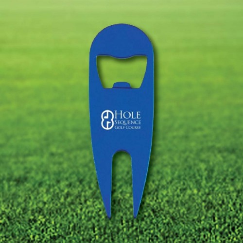 Aluminum Divot Tool with Bottle Opener