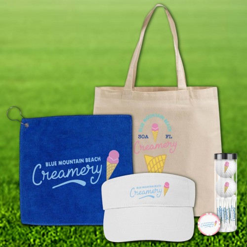 Custom Golf Swag Bag w/ Custom Visor