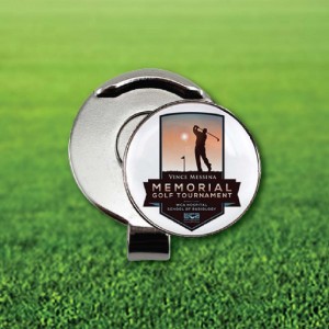 Golf Hat Clip with Custom Ball Marker (3/4") Golf Hat Clip with Custom Ball Marker (3/4")