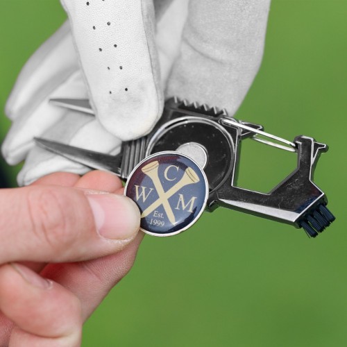 Golf N' Brew 2-Prong Divot Tool with Removable Ball Marker