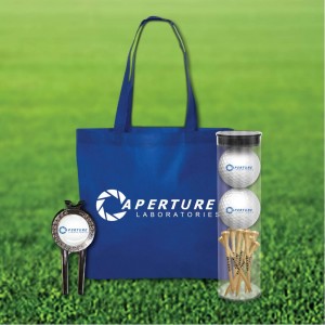 Custom Golf Swag Bag with Silver Luxury Divot Custom Golf Swag Bag with Silver Luxury Divot
