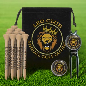 Custom Golf Tee Essex Marker Velveteen Pouch w/ Pouch Imprint