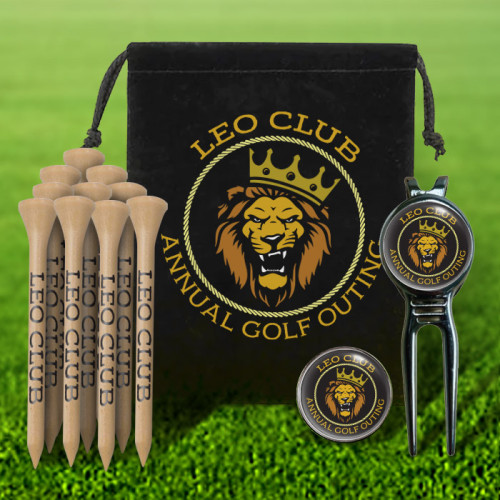 Custom Golf Tee Essex Marker Velveteen Pouch w/ Pouch Imprint