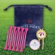 Custom Golf Tee Luxury Gold Chip Velveteen Pouch w/ Pouch Imprint
