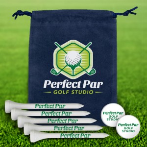 Custom Golf Tee Velveteen Pouch w/ Pouch Imprint - 52 Custom Golf Tee Velveteen Pouch w/ Pouch Imprint - 52