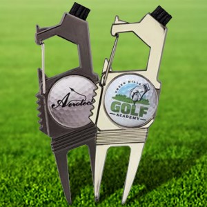Golf N' Brew 2-Prong Divot Tool with Removable Ball Marker