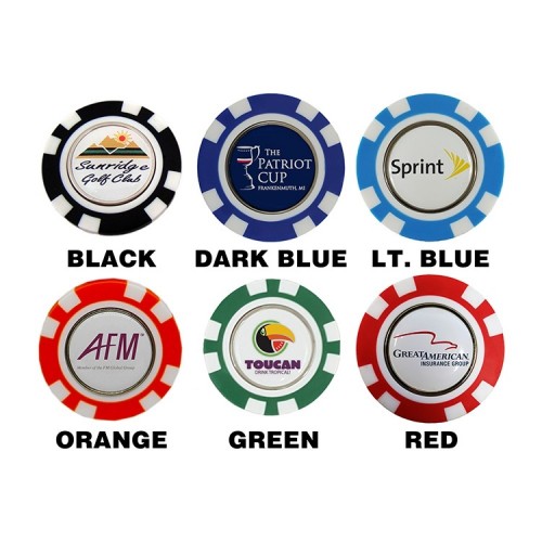 Poker Chip w/ Removable Golf Ball Marker