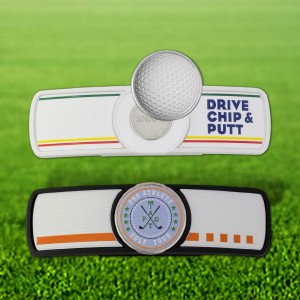 Snaps Imprinted Golf Hat Strap Clip w/ Ball Marker
