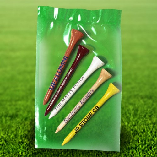 Custom Golf Tee Poly Pack - 5