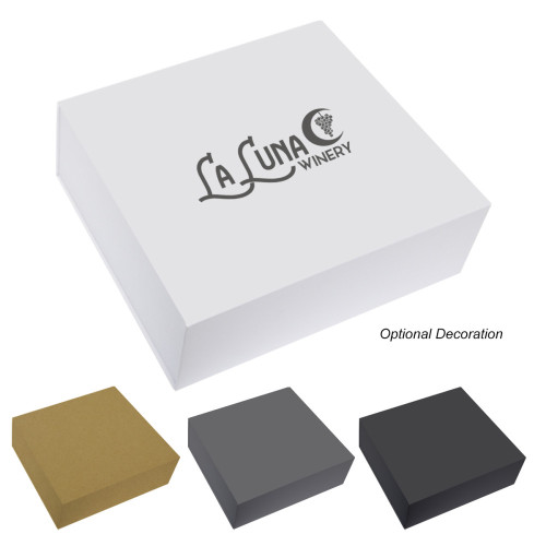 15" x 12.25" Magnetic Closure Gift Box – Optional Logo Imprint