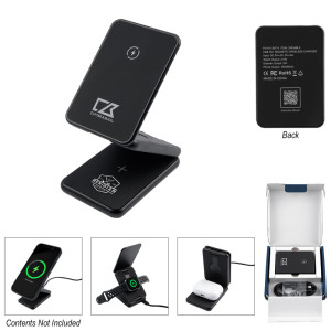 Cutter & Buck® 3-in-1 Magnetic Wireless Charger – Custom Logo