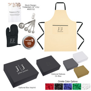 Spice Things Up Gift Set – Custom Logo Apron, Oven Mitt, Measuring Spoons & Cajun Spice