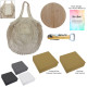 Natural Vibes Gift Set – Engraved Bamboo Board, Waiter's Knife & Cotton Market Tote