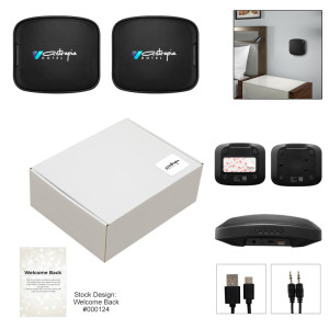 Wall Mount Wireless Speaker Gift Set – Two Full Color Logo Speakers