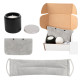 Pamper Me Gift Set – Custom Logo Cement Candle & Neck and Shoulder Wrap