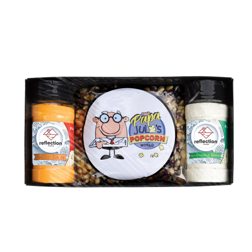 Popcorn Kernel Gift Set With Seasonings – Custom Full Color Labels