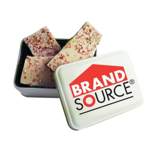Keepsake Gift Tin with Chocolates, Candy or Nuts – Custom Logo Lid
