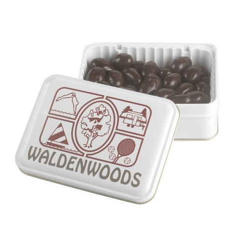 Keepsake Gift Tin with Chocolates, Candy or Nuts – Custom Logo Lid Keepsake Gift Tin with Chocolates, Candy or Nuts – Custom Logo Lid