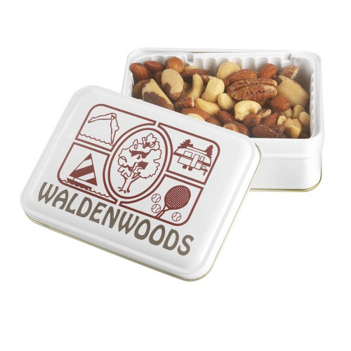 Keepsake Gift Tin with Chocolates, Candy or Nuts – Custom Logo Lid Keepsake Gift Tin with Chocolates, Candy or Nuts – Custom Logo Lid