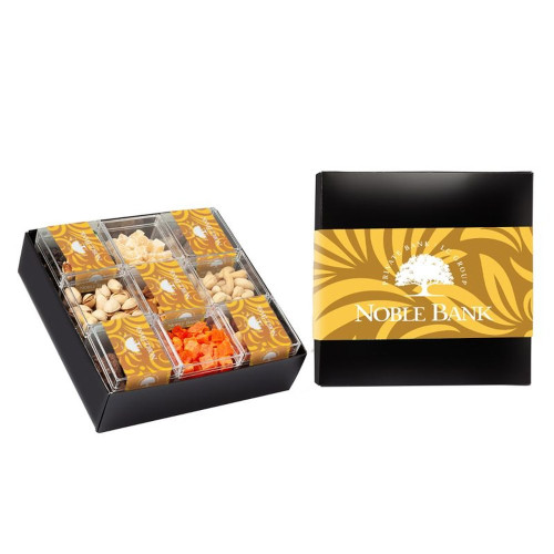 Sweet Box Gift Set with Acrylic Cubes – Custom Full Color Labels & Logo Band, 4 or 9 Piece