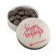 Glad Tidings Gift Tin – Custom Logo Round Tin with Chocolates, Cookies or Nuts