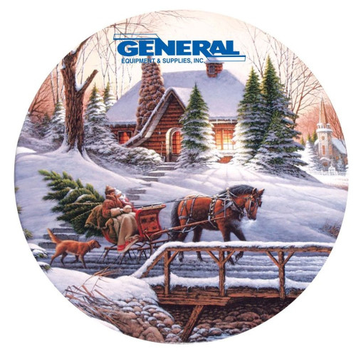 Glad Tidings Gift Tin – Custom Logo Round Tin with Chocolates, Cookies or Nuts