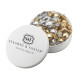 Glad Tidings Gift Tin – Custom Logo Round Tin with Chocolates, Cookies or Nuts