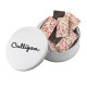 Collector Gift Tin – Large Custom Logo Tin with Peppermint Bark, Toffee or Truffles Collector Gift Tin – Large Custom Logo Tin with Peppermint Bark, Toffee or Truffles
