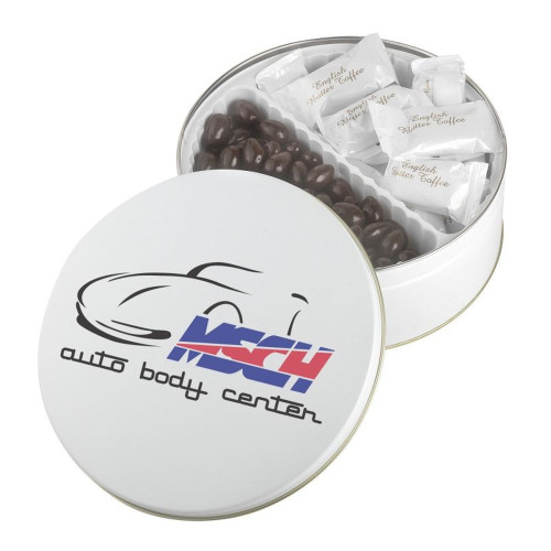 Warm Wishes Gift Tin – Extra Large Custom Logo Tin with Chocolates, Cookies or Truffles
