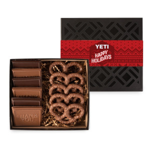 Chocolate Cookie & Pretzel Gift Box – Custom Logo Full Color Belly Band