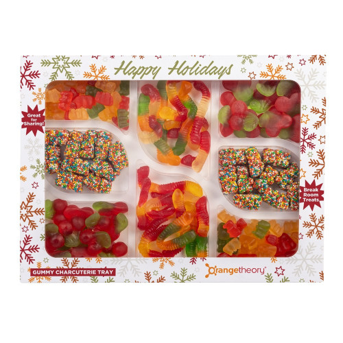 Custom Candy Charcuterie Tray – Full Color Logo Gift Box with Gummies & Sweet Treats