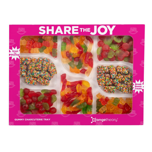 Custom Candy Charcuterie Tray – Full Color Logo Gift Box with Gummies & Sweet Treats