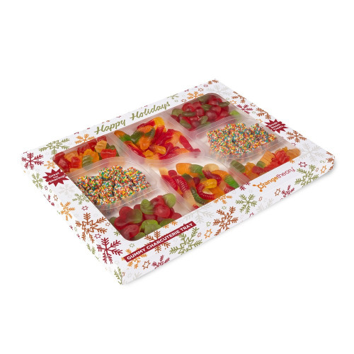 Custom Candy Charcuterie Tray – Full Color Logo Gift Box with Gummies & Sweet Treats