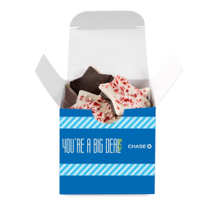 Desk Drop Treat Box – Full Color Custom Box with Peppermint Bark, Caramels, S'mores or Truffles