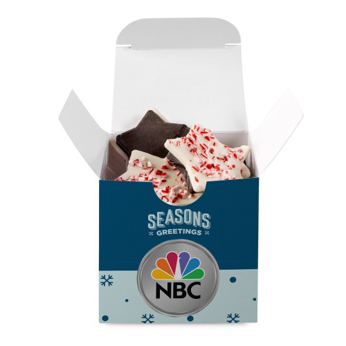 Desk Drop Treat Box – Full Color Custom Box with Peppermint Bark, Caramels, S'mores or Truffles