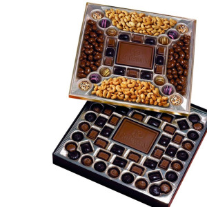Large Two-Layer Chocolate Confections Gift Box – Custom Logo Chocolate Centerpieces