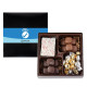 Four Delights Gift Box with Full Color Logo Band – Pretzels, Confections or Holiday Treats