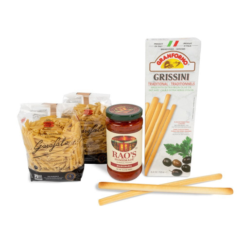 Let's Get Saucy Italian Gourmet Kit – Rao's Marinara, Garofalo Pasta & Grissini in Custom Logo Box