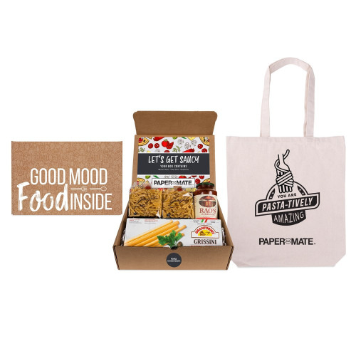 Let's Get Saucy Italian Gourmet Kit – Rao's Marinara, Garofalo Pasta & Grissini in Custom Logo Box