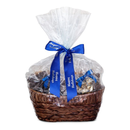 Gourmet Chocolate & Snack Gift Basket – Custom Logo Ribbon, 2.5 lbs of Treats