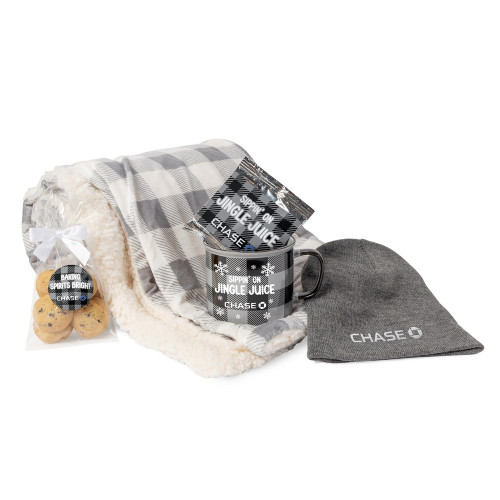 All Bundled Up Winter Gift Set – Custom Logo Sherpa Blanket, Mug, Beanie, Cookies & Cocoa All Bundled Up Winter Gift Set – Custom Logo Sherpa Blanket, Mug, Beanie, Cookies & Cocoa