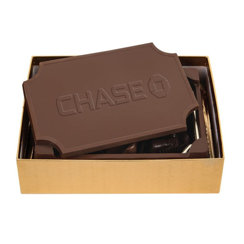 Edible Chocolate Box with Custom Logo Lid – Filled with Chocolate Tools, Chocolates or Truffles