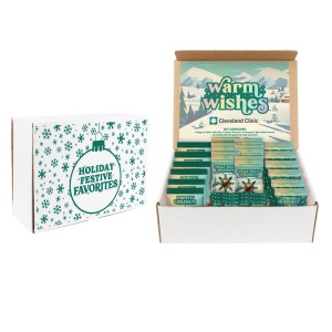 Festive Favorites Snack Mailer – Holly Jolly Mix, Caramel Popcorn, Pretzels & Custom Caramels