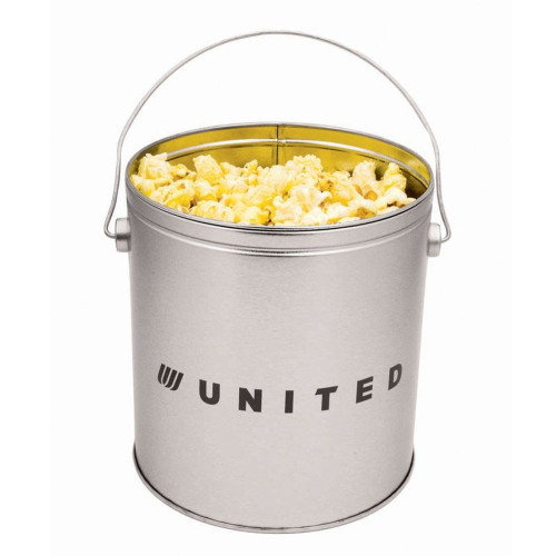 Custom Logo Popcorn Tin – 1, 2 or 3.5 Gallon Butter or Trio Popcorn