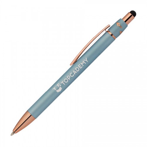 Orbit Spinner Rose Gold Metal Pen with Stylus