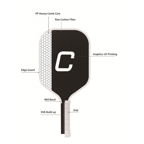 NitroStrike Pro Custom Carbon Fiber Pickleball Paddle