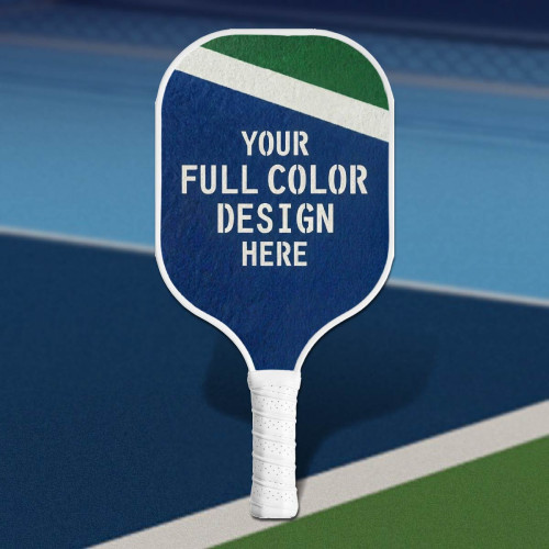 Personalized FlexStrike Pro Fiberglass Pickleball Paddle with White Trim & White Handle - No Minimum
