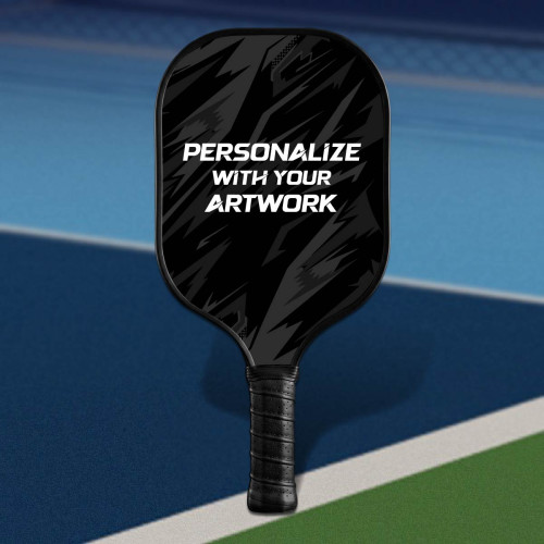 Personalized NitroStrike Elite Carbon Fiber Pickleball Paddle with Black Trim & Black Handle - No Minimum